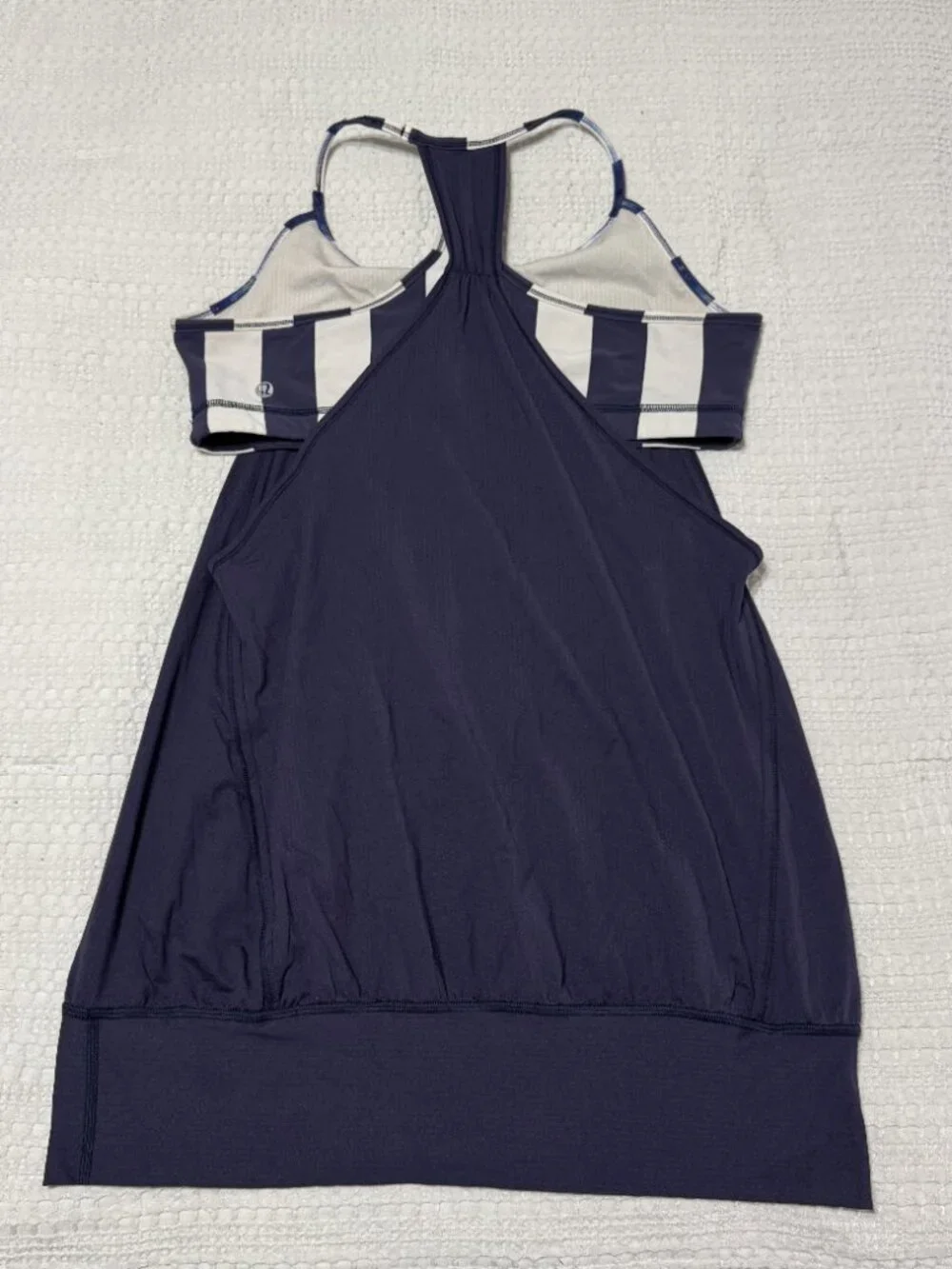 Lululemon Blue No Limits Tank Built In Bra Size 12